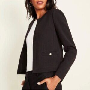 Ann Taylor Open Front Blazer Black Size 4